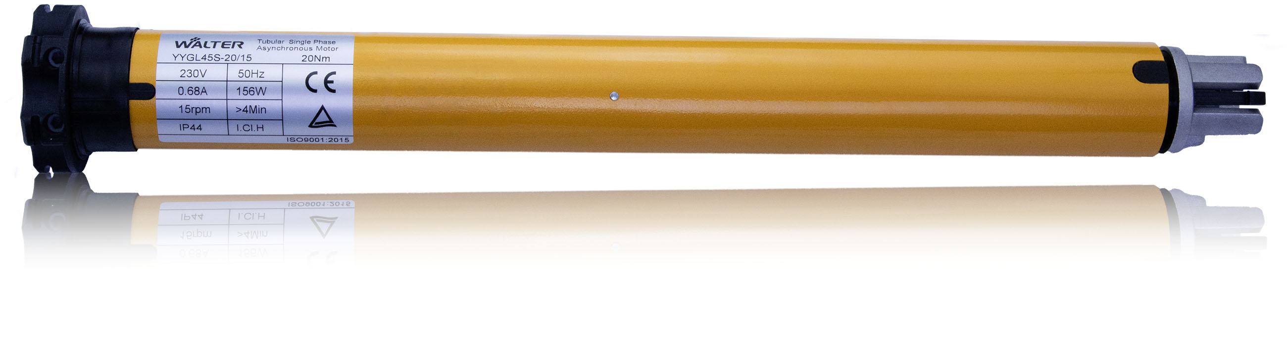 tubular motor for projection screen with mechanical limit and quiet operation