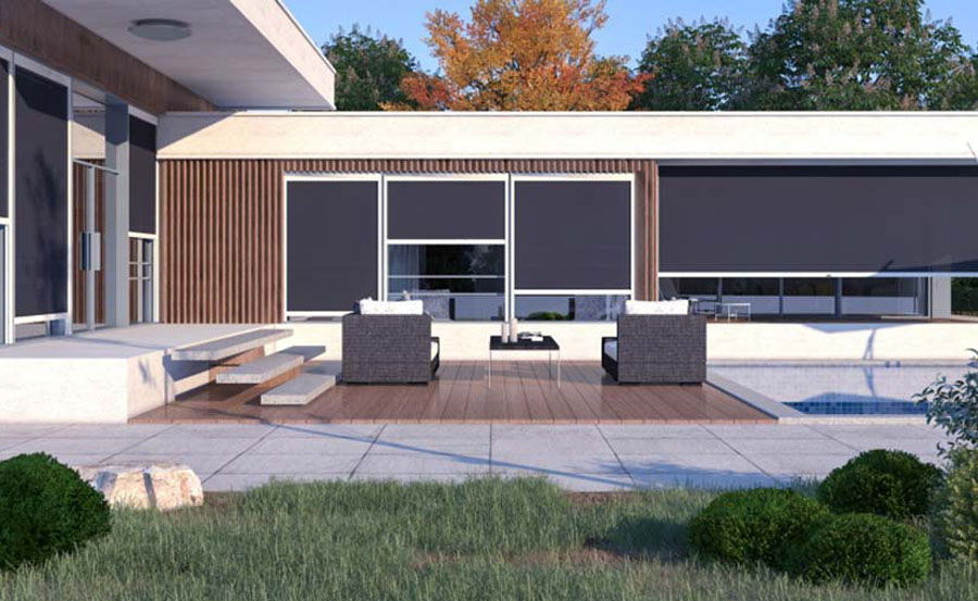 Motorized Zip screen blinds