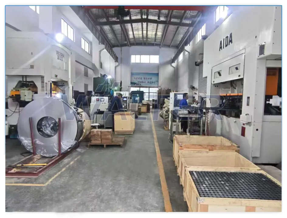 high speed metal stamping process in tubular motor factory