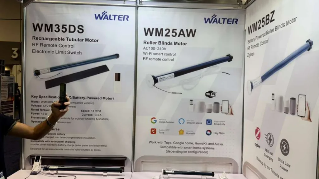 roller shade tubular motor exhibition 