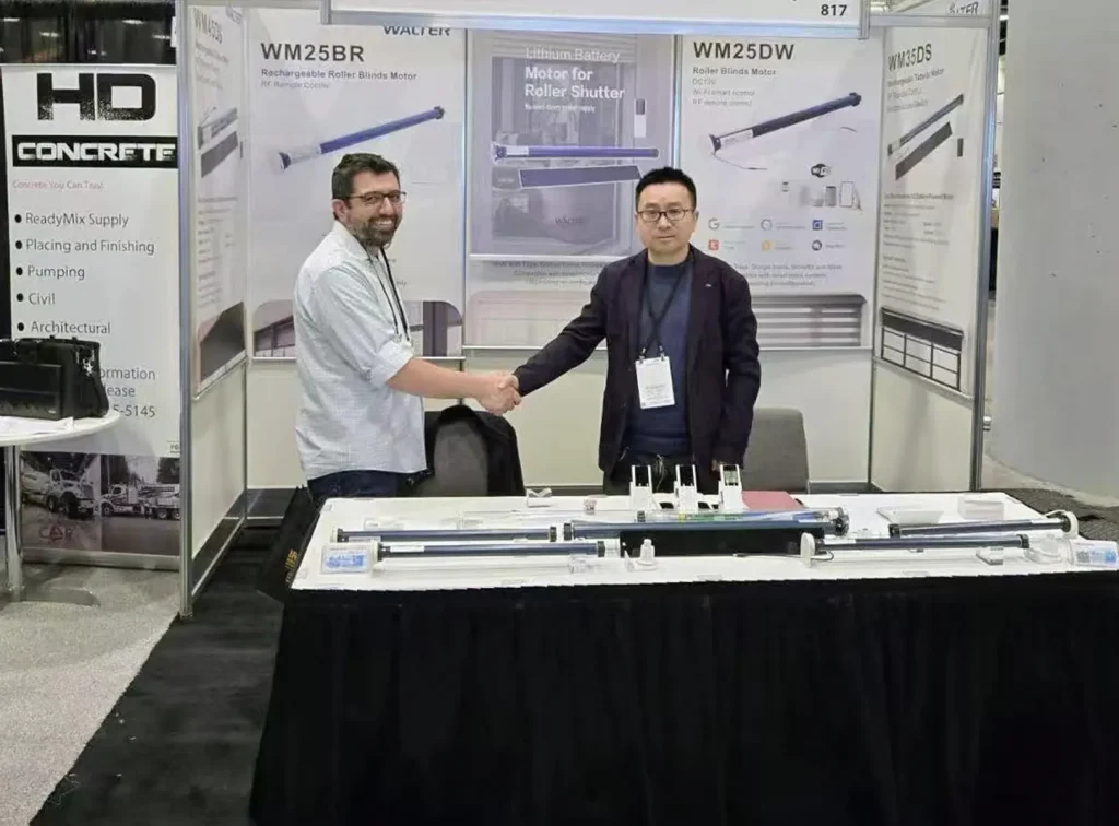 China tubular motor factory exhibiting at BUILDEX Vancouver trade show