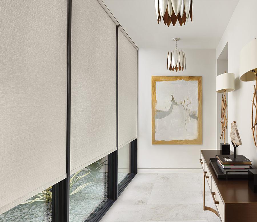 motorized roller blinds with tubular motor inside