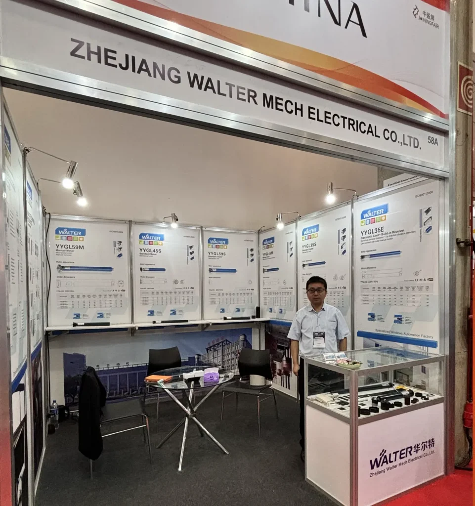 Walter tubular motors for roller shutters and roller blinds displayed at FESQUA 2024