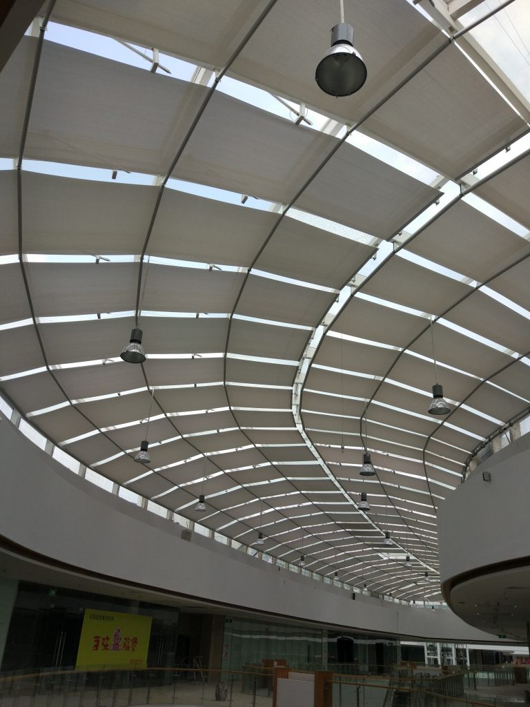 Jiangnan Mansion Time Square roof sunshade motor project by Walter