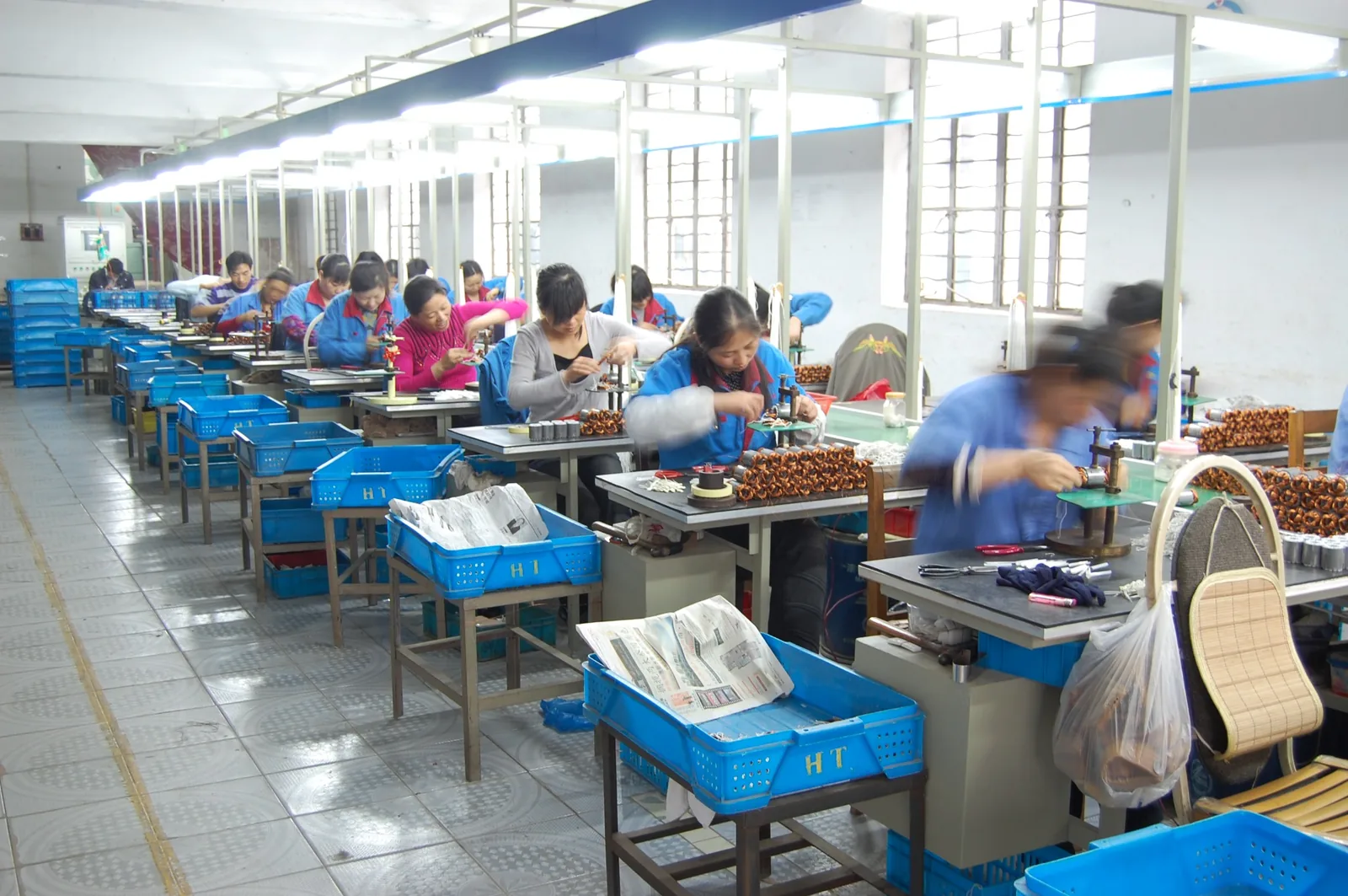Walter Motor production line in 2003