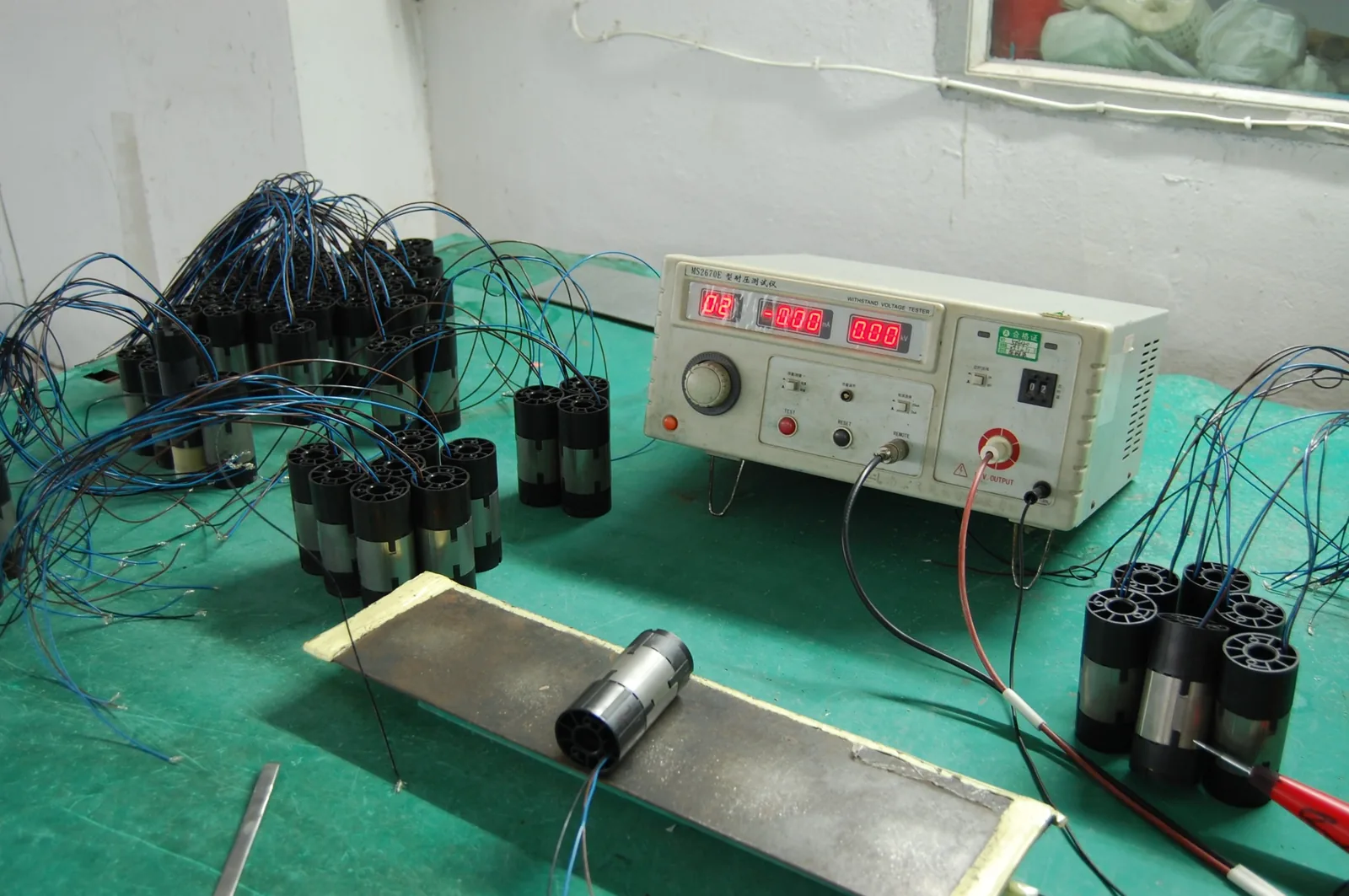 Walter Motor stator testing for European tubular motor customers in 2004