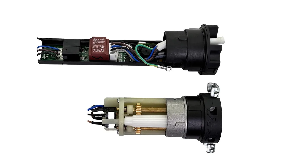 Electronic limit switch and mechanical limit switch for AC tubular motors