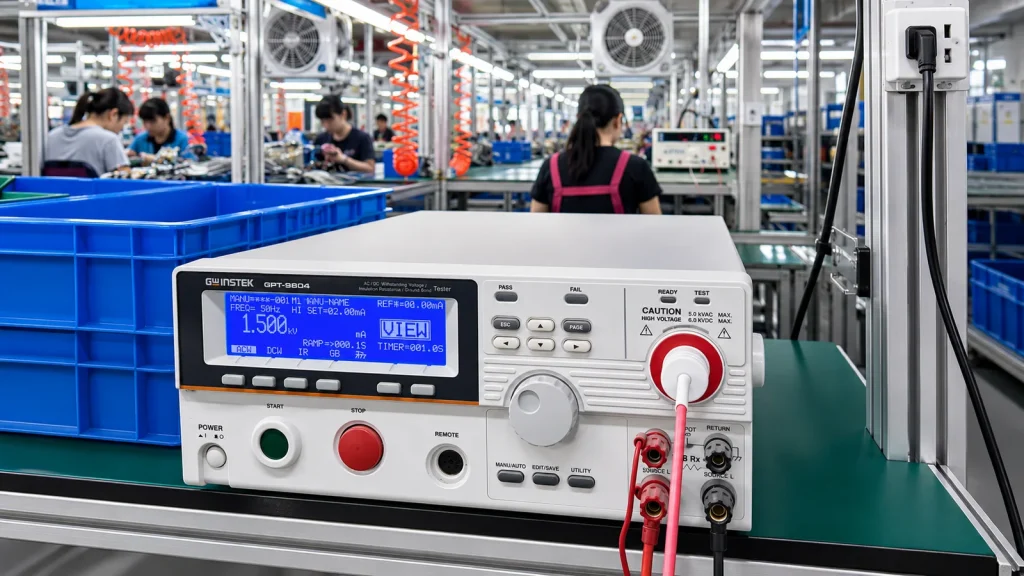 Hi-Pot electrical safety testing for tubular motors